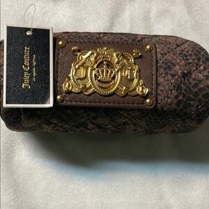Juicy Couture Brown Quilted Sunglasses Case